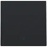 Niko 161-32002 Afwerkingsset met lens voor elektronische schakelaar of drukknop Black coated 