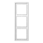 Jung LS 983 WW Afdekraam voor horizontale en verticale combinatie 3-voudig Alpine wit